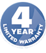 Up to 4 year warranty*