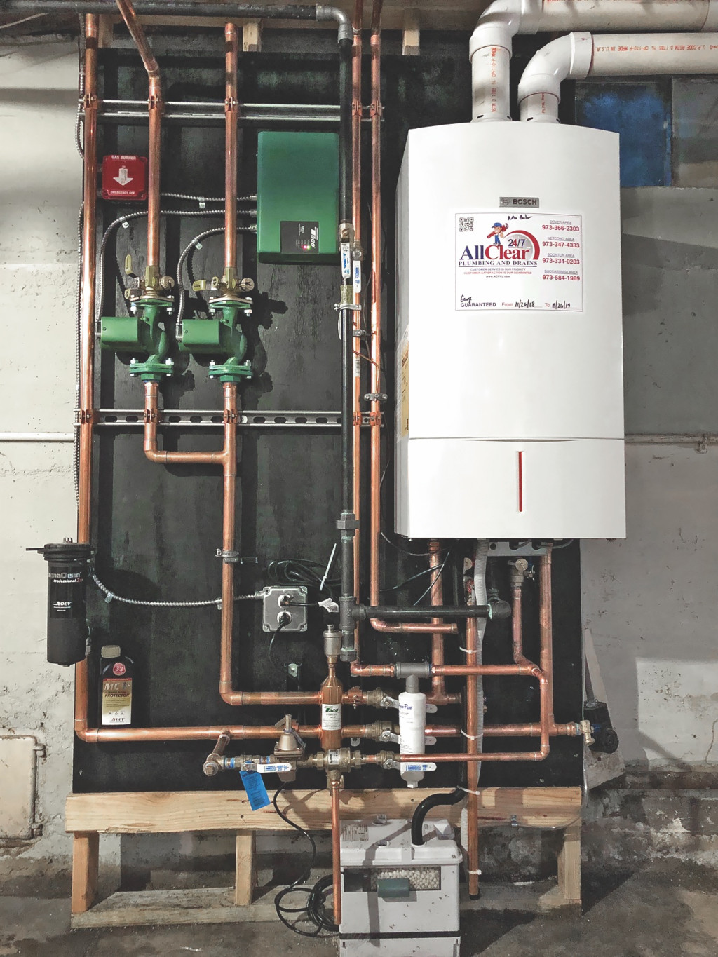 New Jersey contractor solves condensing-boiler condensate problem 
