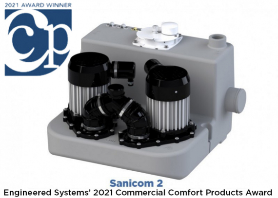 Engineered Systems 2021 Award goes to  Sanicom 2 for Pumps & Flow Controls
