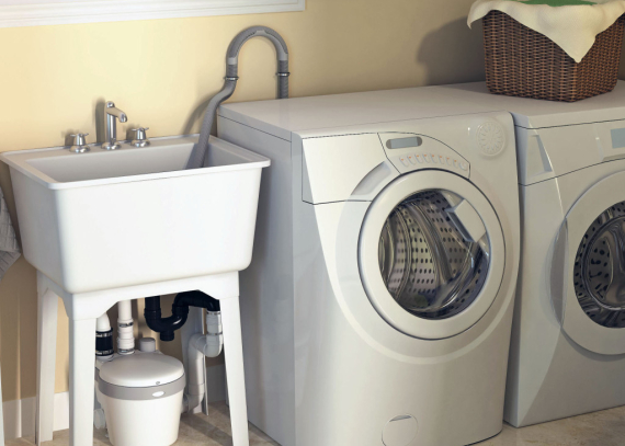 How to add a laundry room upstairs  using the Saniswift drain pump
